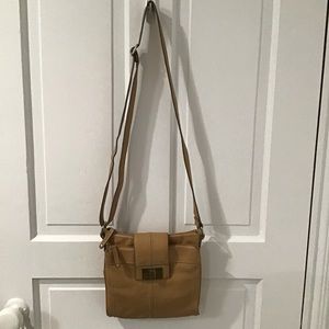 Tignanello Tan Leather Crossbody Bag